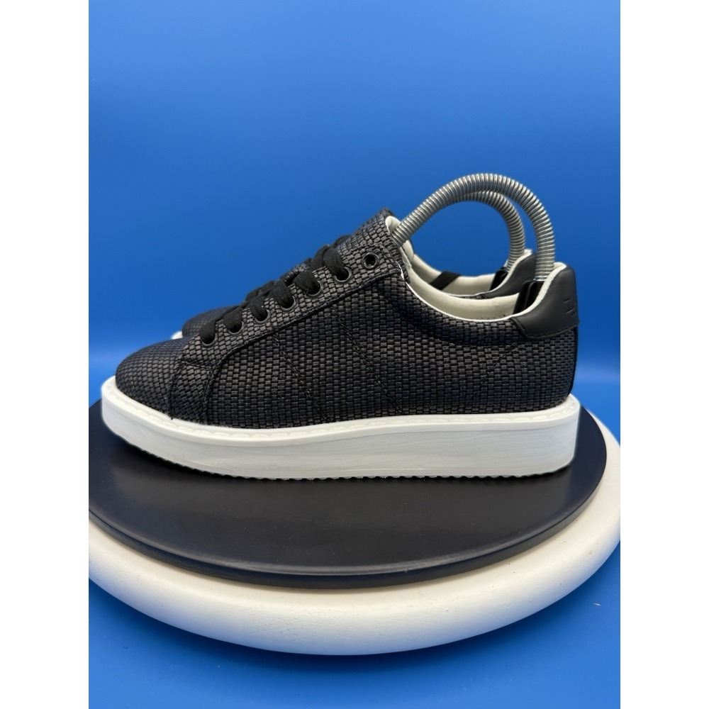 Lauren Ralph Lauren Angeline-4 Womens Size 7 Low Top Black‎ Woven Lace Up Shoes